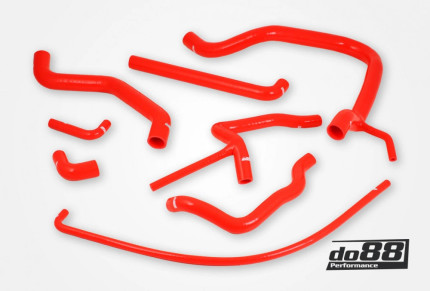 Radiator and Heater silicone Hoses kit for saab 900 classic Turbo 16 turbo valves (RED) Engine