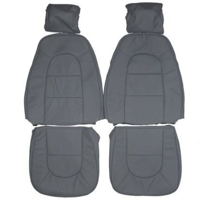 Leather seat covers buffalo grey front Saab 900 1990-1993 Accessories