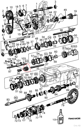 reverse gear sprocket saab 900 classic 1986-1993 Transmission